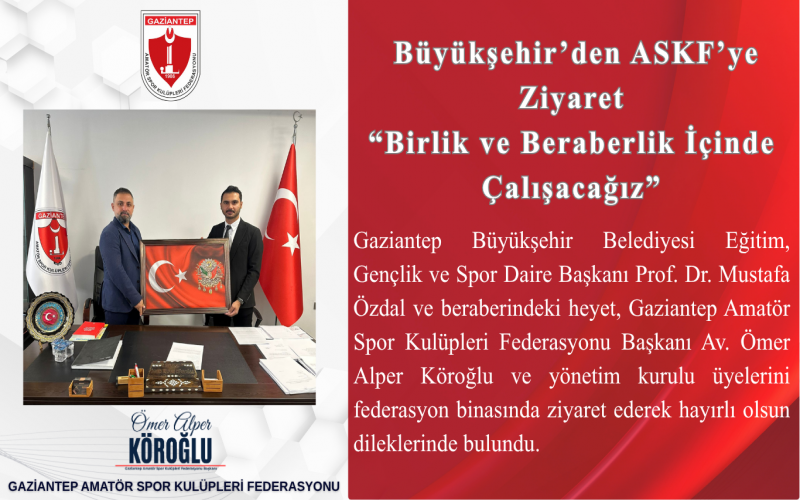 Büyükşehir’den ASKF’ye Ziyaret: “Birlik ve Beraberlik İçinde Çalışacağız”